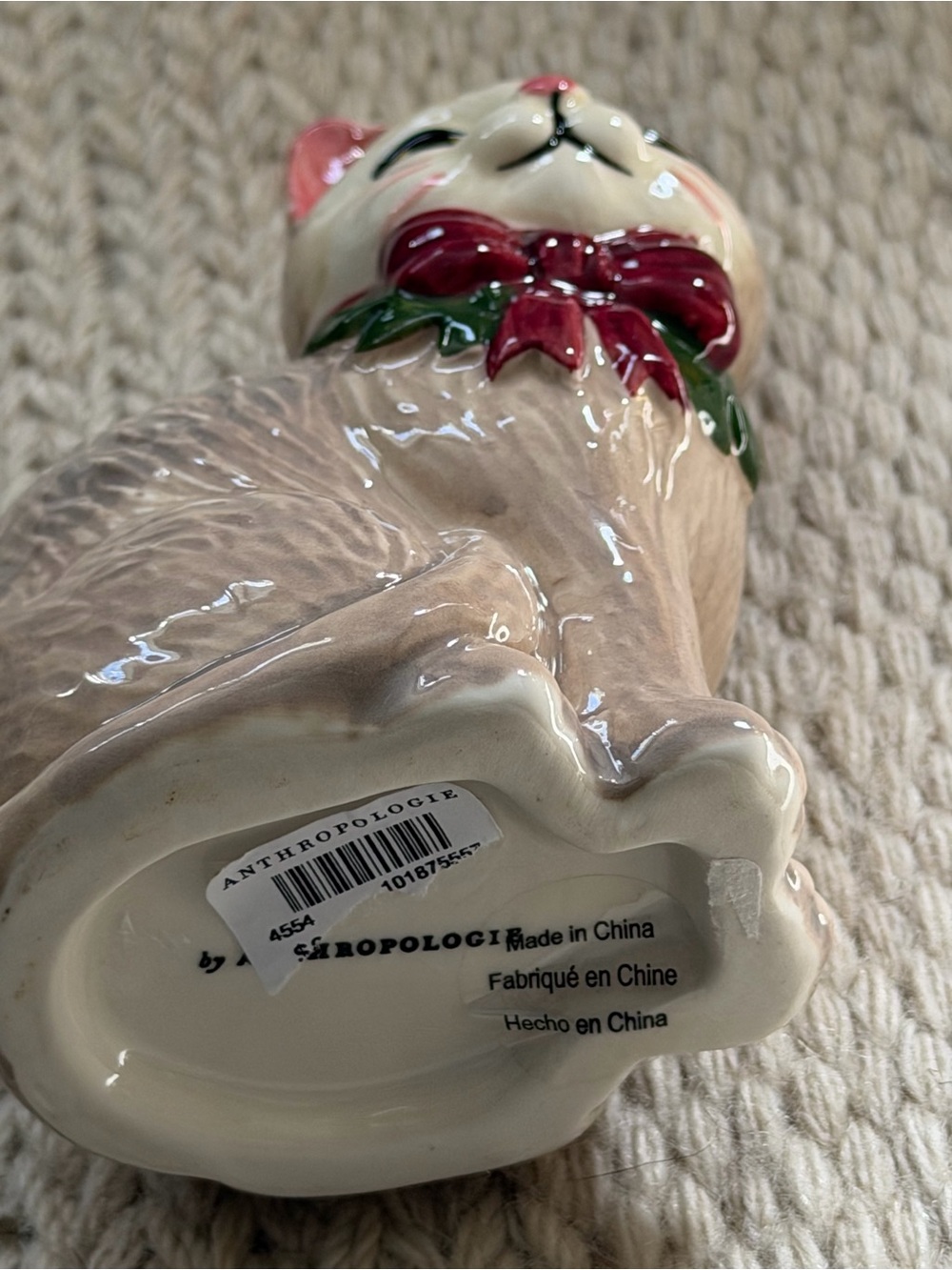 Festive Vintage-Inspired Cat Stoneware Bud Vase From Anthropologie - Picture 4 of 8